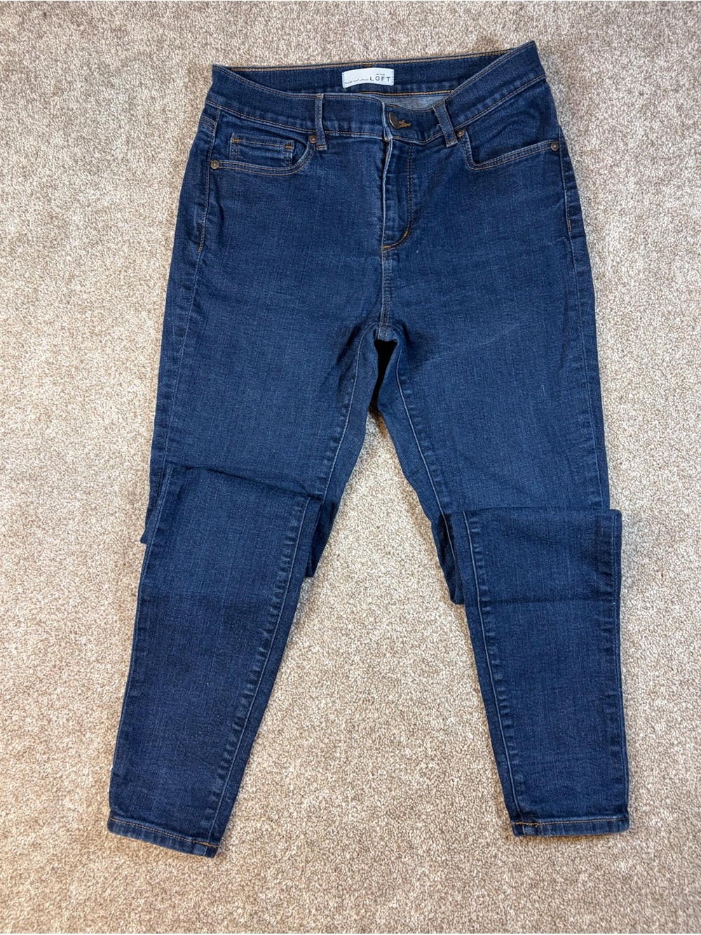 LOFT Women's Dark Indigo Skinny Jeans
